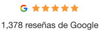 1.378 reseñas de Google. Calificación de 5 estrellas.